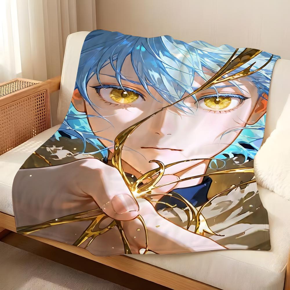 Anime T-Tensura Throw Flannel Blanket Suitable for Sofas Beds Offices Travel, Camping Chairs