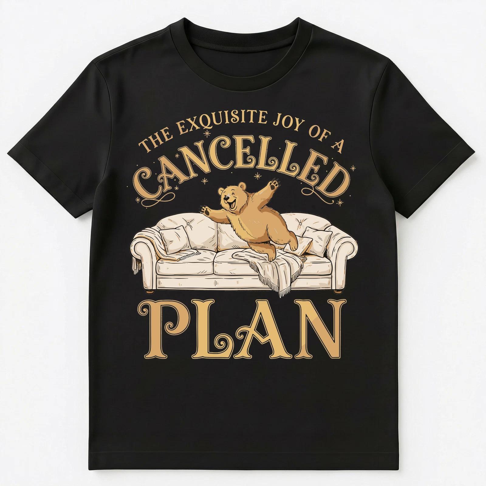 

Introvert Bear Cancelled Plan Joy Relaxation Unisex T-Shirt 2XL