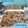 Custom Name 3PCS Kapibala Bedding Set Including 1pc Duvet Cover And 2pcs Pillowcases for Bedroom, Dormitory Gift Home Decor