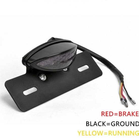 1PCS Motorcycle LED License Plate Bracket Tail Light Smoke For Yamaha TW200 XS650 XS750 XS850 Motorcycle Light