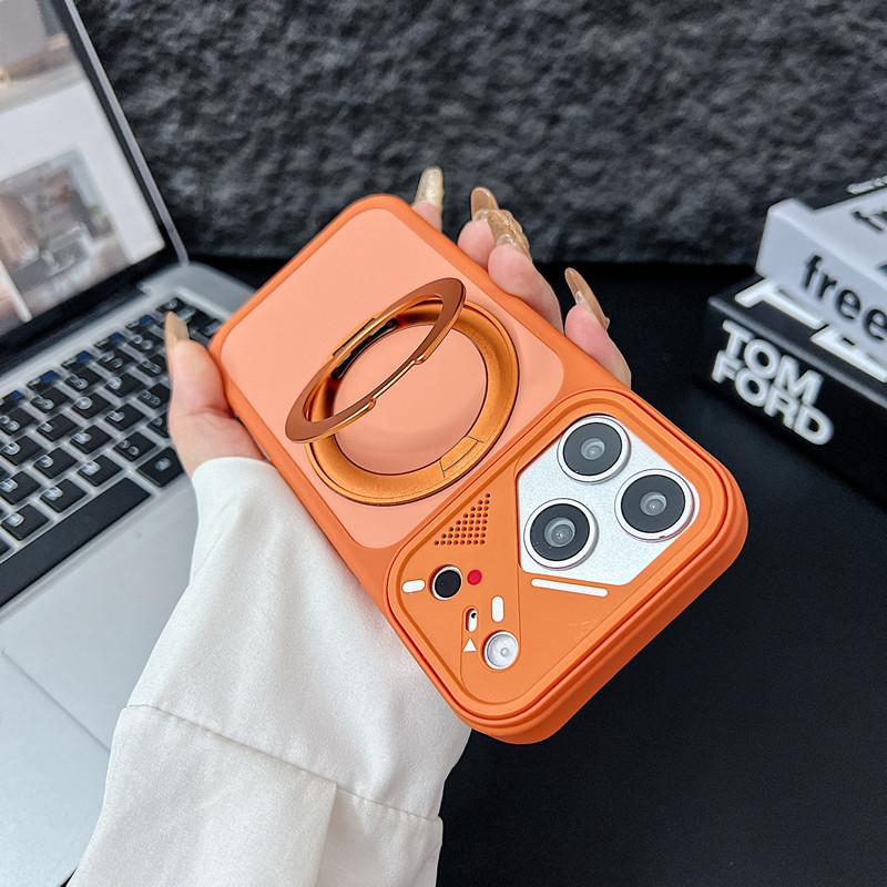 Yadun Contrasting Color 360 Rotating Magnetic Suction Bracket Is Suitable for Apple 17 Mobile Phone Case iPhone16promax Skin Grinding