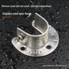 Ronggu Stainless Steel High Foot Flange Base for Clothes Rods, Towel Tubes, and Curtain Rods