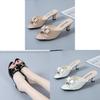 Summer Womens Flat Strap Open Toe Butterfly Bow Slipon Casual Sandals For Large Sizes