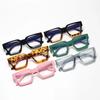 Dicke Kante Quadratischer Rahmen Brille Damen Herren Anti Blaulicht Bunt Transparent Computer Brille Optische Brille Brillen