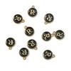 10Pcs Metal Enamel English Letters Charms Pendant For DIY Jewelry Making Necklace Bracelet Accessories