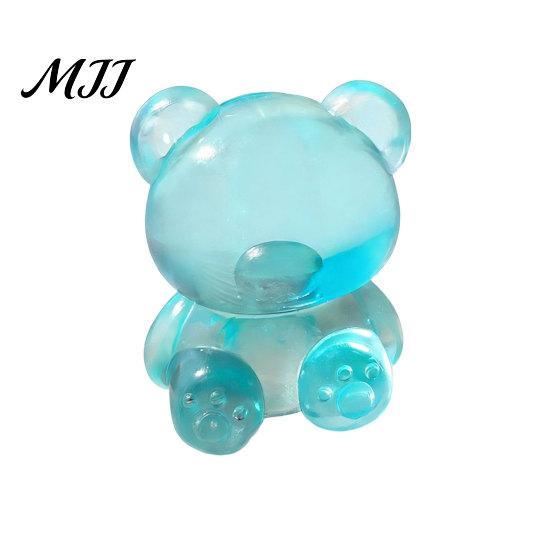 TPR Stressball 1/4 Stück Mini Klarer Bär Kneten Linderung Sitzend Sensorisch Fidget Angstlösend Zuckerball Konzentrationshilfe Dekompression Tier Quetschen