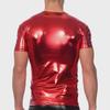 Men's Summer Slim Trendy Short-Sleeve Shiny T-Shirt for Nightclubs