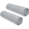 Set of 2 Essential Fitted Sheets - 90 X 190 Cm - 1 Person - 100% Cotton - Steel