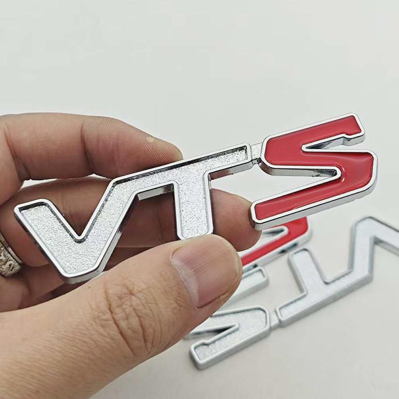 3D Metal Red Silver Color Car Sticker Logo V T S VTS Badge Emblem Sticker For Citroen C2 C3 C4 Quatre Saxo Xsara Jimny VTR