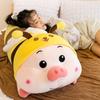 Bumblebee Plush Pig Toy Long Style Stuffed Animal Doll Kids Gift Decoration