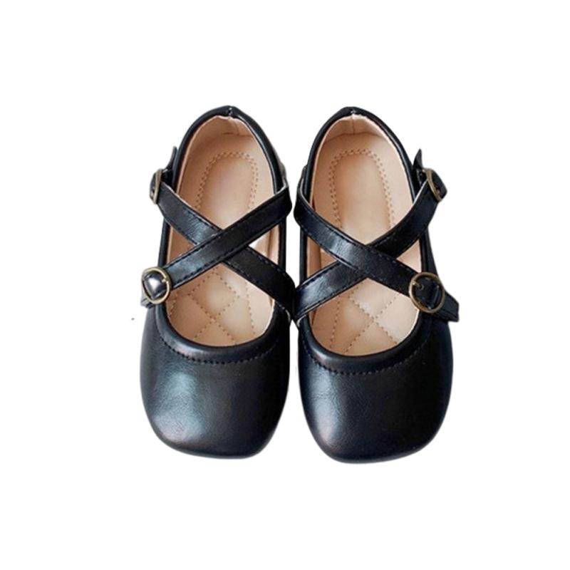 French Vintage Solid Color Flats Shoes Spring And Autumn Girls Soft Sole