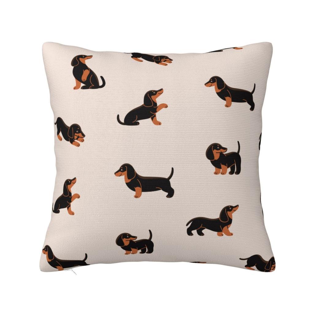Dachshund Pillow Cases Gift for Animal Dog Lover Cushion Covers Awesome Polyester Decorative Pillowcase for Home 18x18