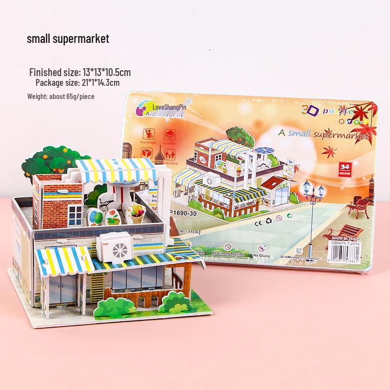 3D Children's DIY Paper Puzzle Model - Early Education Toy & Gift