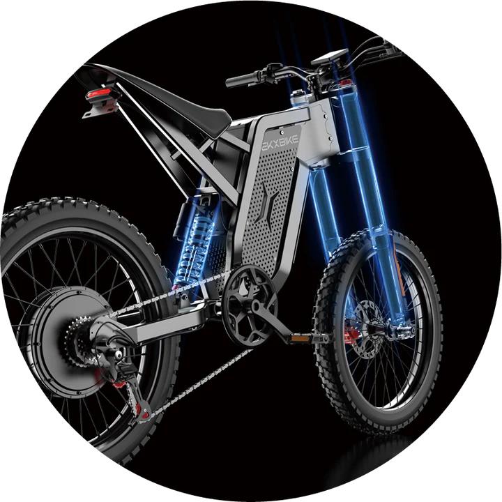X21 Electric Bike For Adult, 3000W Brushless Motor, 60V30Ah Battery, 19*2.0 Inch Tires, 85KM/H, Dual Hydraulic Disc Brake, Dual Suspension