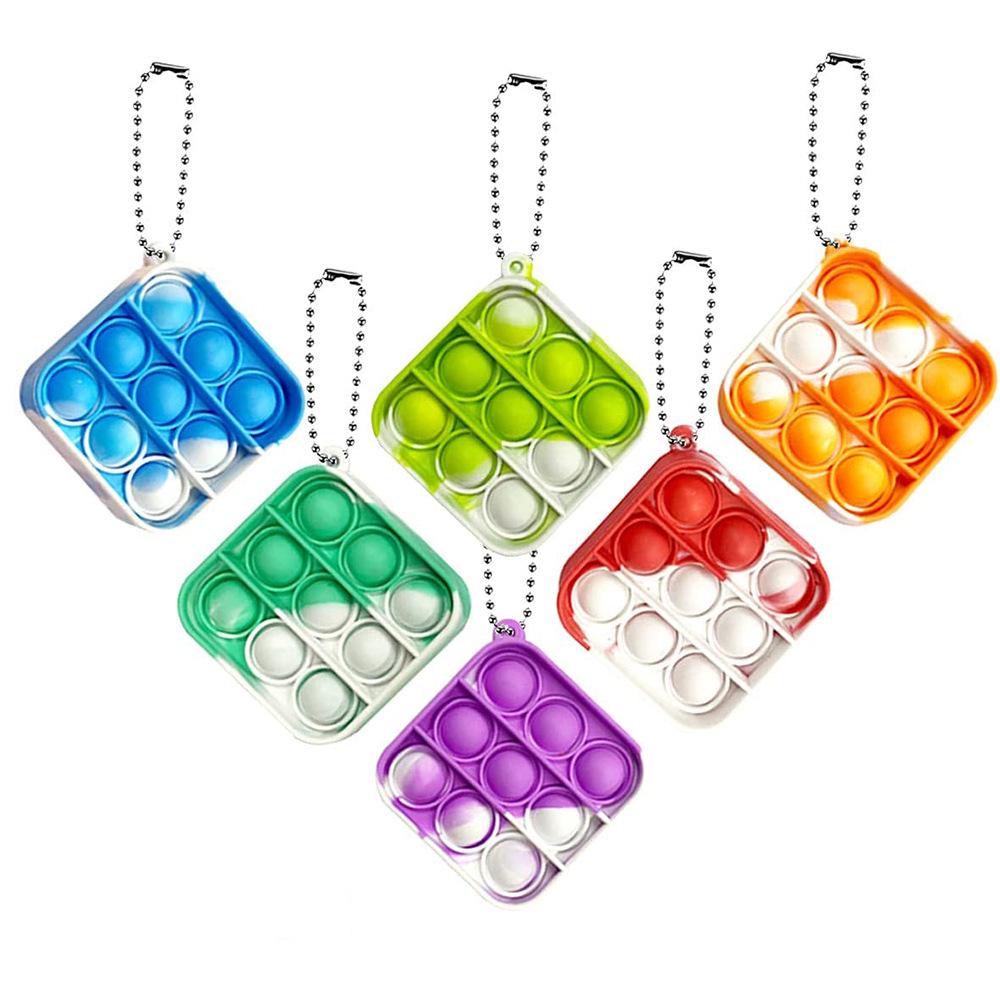 Mini Keychain & Backpack Pendant Fidget Toy - Finger Bubble Pop Decompression Tool