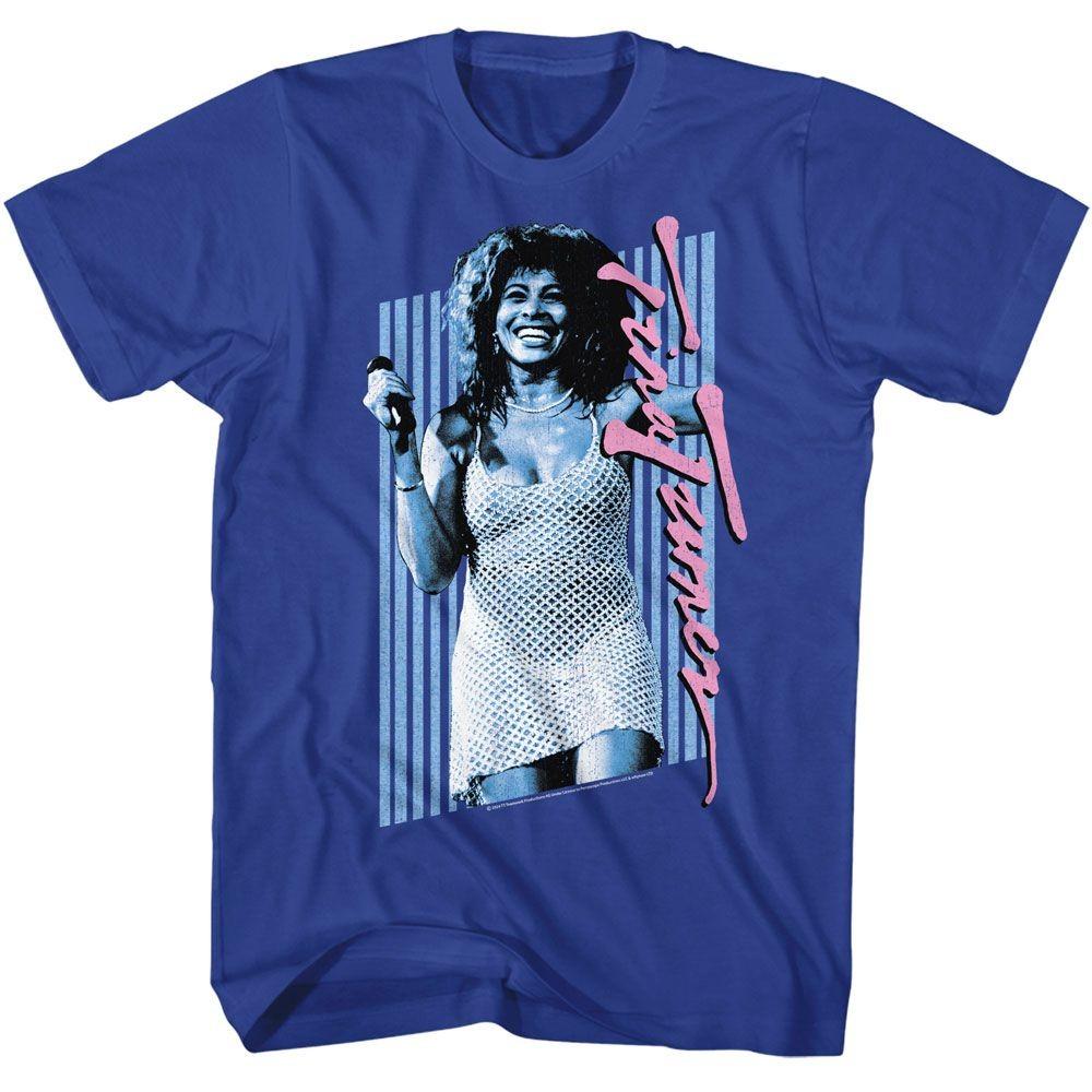 Tina Turner - Background Bars - American Classics - Adult Short Sleeve T-Shirt XL