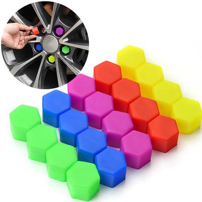 20pcs 17mm 19mm 15mm Black Car Wheel Caps Bolts Covers Nuts Silicone Auto Wheel Hub Protectors Screw Cap Styling Anti Rust