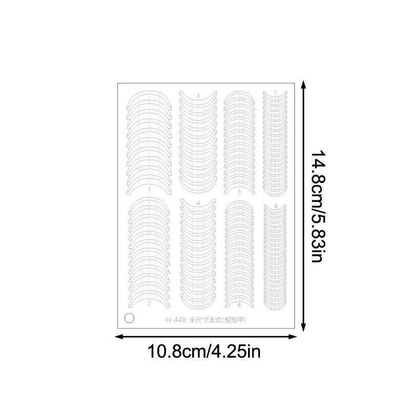 Fully Transparent Hollow French Nail Stickers Spray Painting Stencil French Edges Templates Patting Glue Adhesive Auxiliary Tool