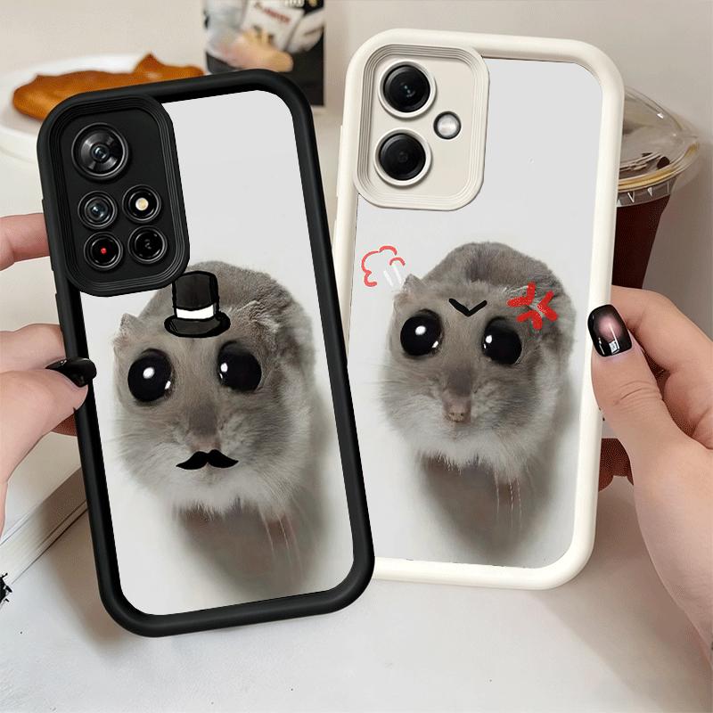 Phone Case for Xiaomi Redmi Note 15 14 13 Pro Plus Funny Sad Hamster Meme Shell 12S 11 11S 11T 5G 14S Soft Silicone Funda