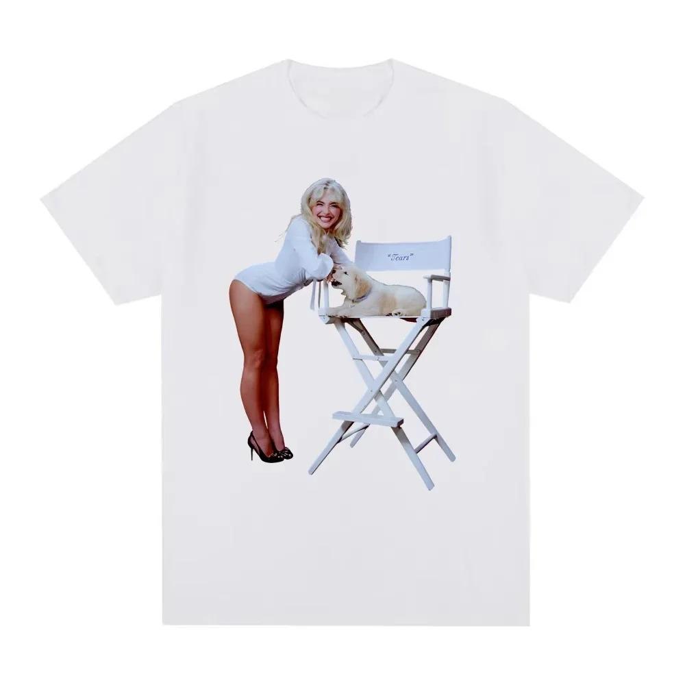 Sabrina Carpenter-TearsT Shirt Graphic Printing Hip Hop Tee-shirt Short Sleeve GothicTshirt High Oversized High Quality Soft Tee