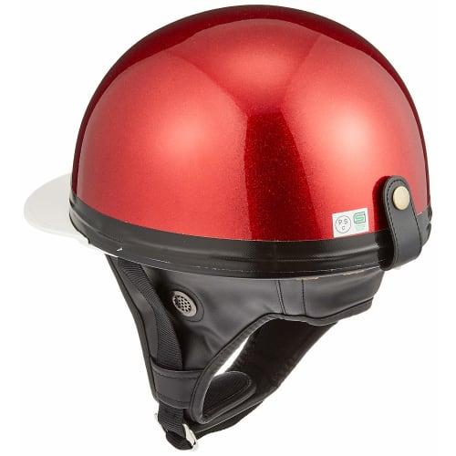 Bike Parts Center Helmet, Half Cap, Cork Type, Red Glitter, One Size Fits Most (Head Circumference 57cm~less Than 60cm) 700109