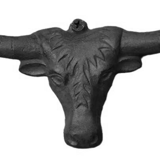 1/2Pcs Metal Cow Head Hook Vintage Cast Iron Cowboy Hat Holder Multi-purpose Clothes Organizer Longhorn Cattle Wall Hanger Western Home Decor