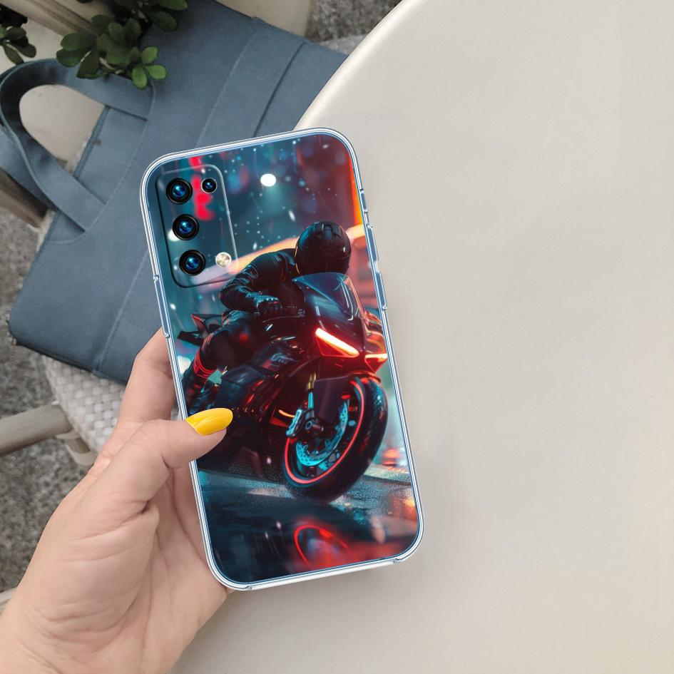 PP44 Motorcycle Racing Soft Shell Transparent Phone Case for Samsung Galaxy A04 A04S A14 A23 A34 A54 M23 M33 M52 M53