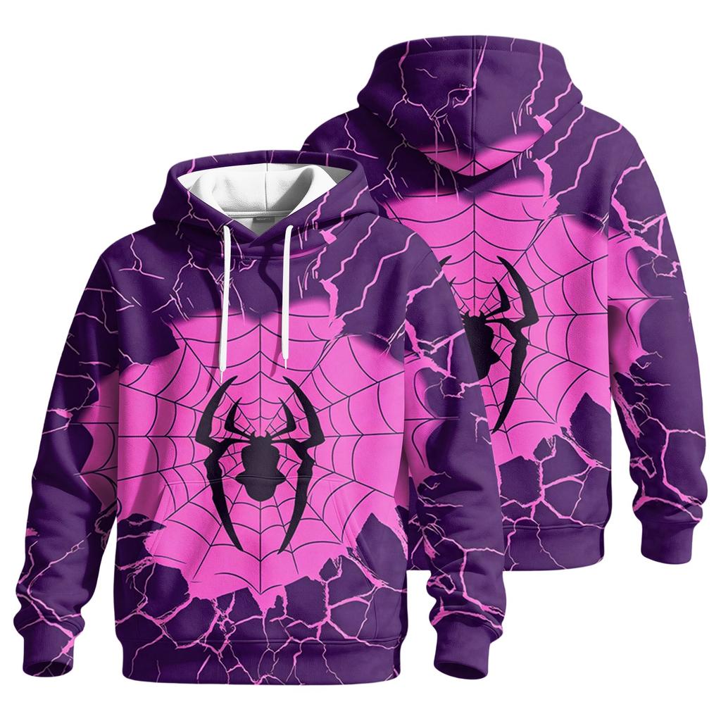 Men's Casual Loose Fit Printed Hoodie with Pocket and Drawstring
