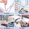 Set de 13 șurubelnițe de precizie 0,6-2,0 mm Oțel cu duritate ridicată Kit de reparare Micro Cruce pentru ceasuri ochelari bijuterii
