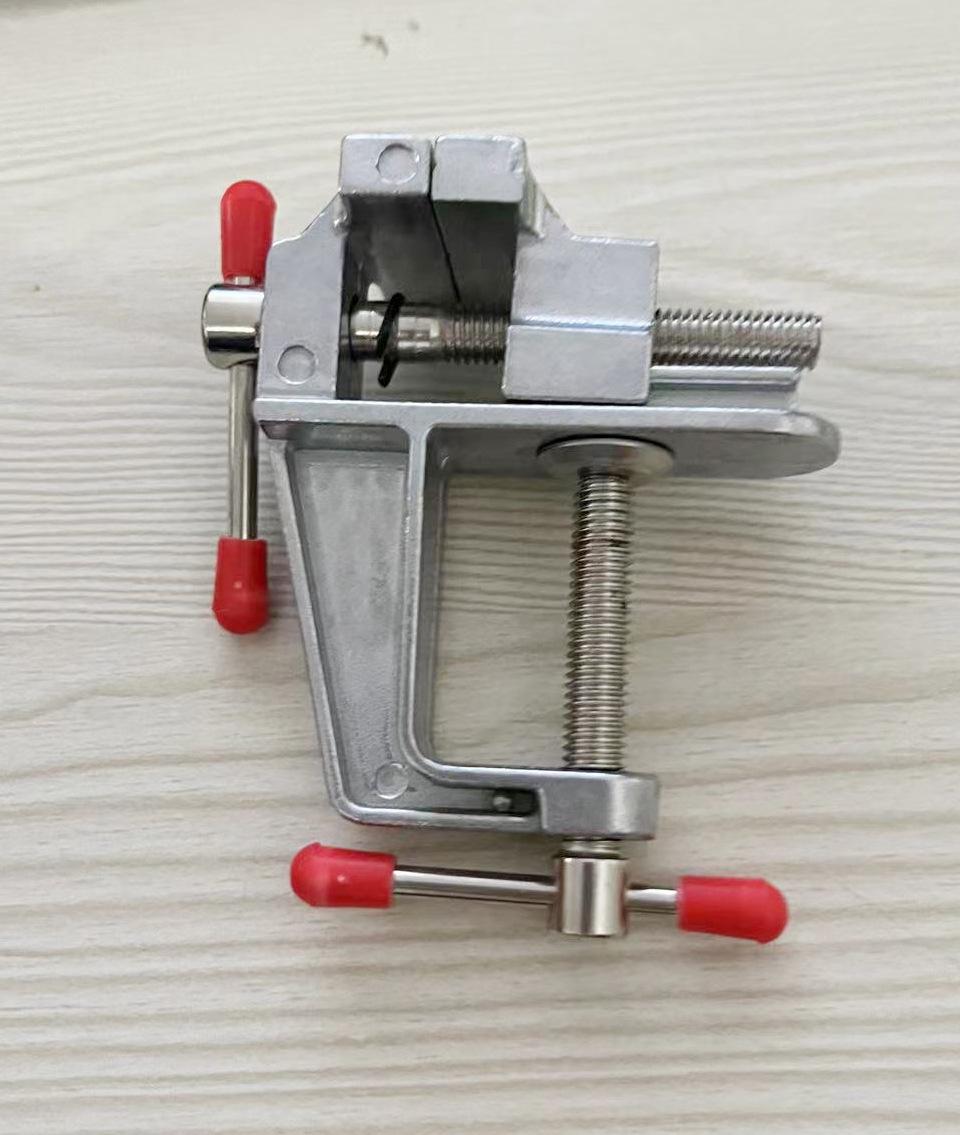 

35mm Mini Aluminum Alloy Table Vise for Woodworking - Flat Jaw, Small Bench Vise Hardware Tool