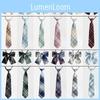 Japanese School Girl Style Polyester Plaid Neck Tie With Bow For Kids Uniforms