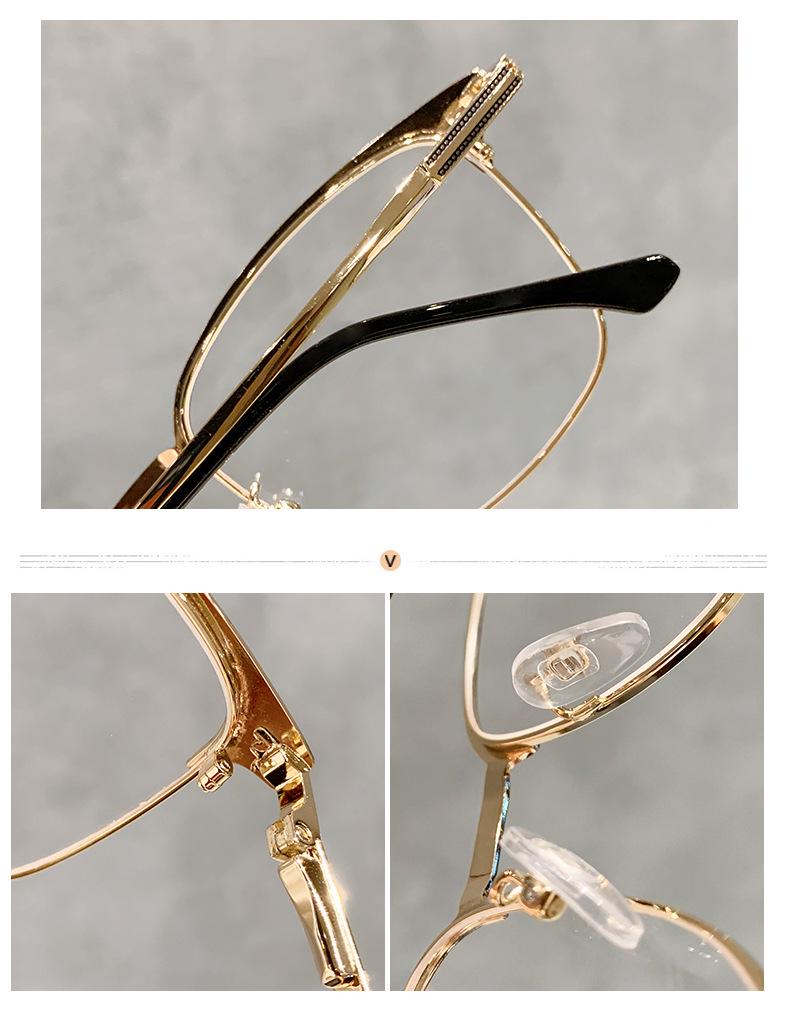 Men's Retro Half-Rim Eyeglass Frames: Anti-Blue Light, Prescription Ready, Decorative and Business Style