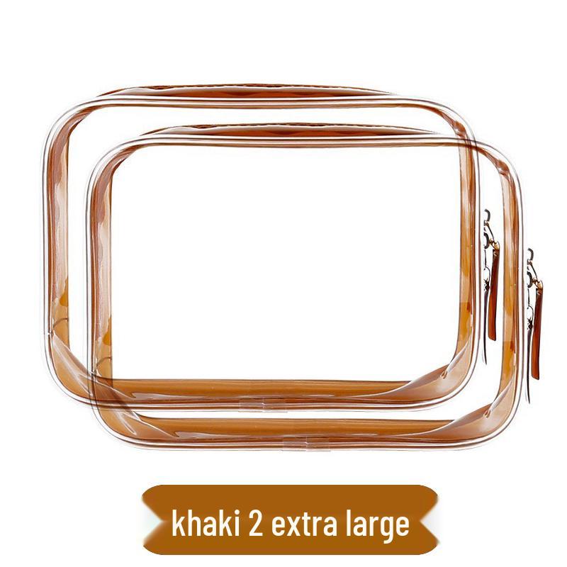 Large Capacity Waterproof Transparent Makeup Bag - Portable Toiletry Organizer for Travel