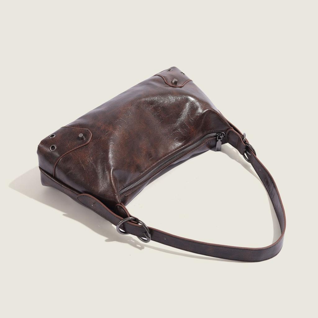 Autumn Winter Vintage Melad Underarm Bag for Women 2025 New Niche Design Fashion Handbag Crossbody Bag for Women