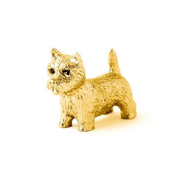 West Highland White Terrier 22 καρατίων επιχρυσωμένο Κατασκευασμένο στην Αγγλία Συλλογή Καλλιτεχνικών Φιγουρών Σκύλων (Μικρό)