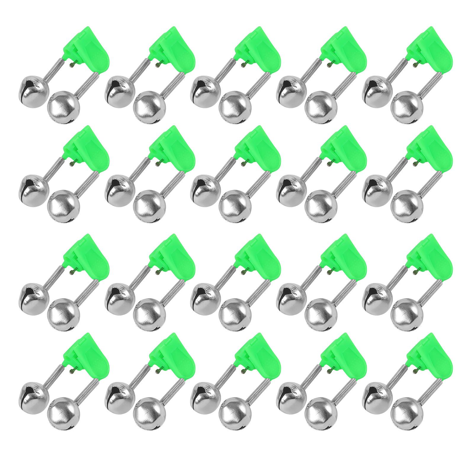 

20Pcs Fishing Twin Bells Bites Alarm Lures Indicator Alarm Fishing Rod Bells, Fishing Bells Fishing Double Alarm Bells 1