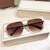Halbrahmen Braune Sonnenbrille UV-Schutz Speziell für das Fahren Entwickelt Quadratische Form Sonnenbrille Outdoor Klassisch