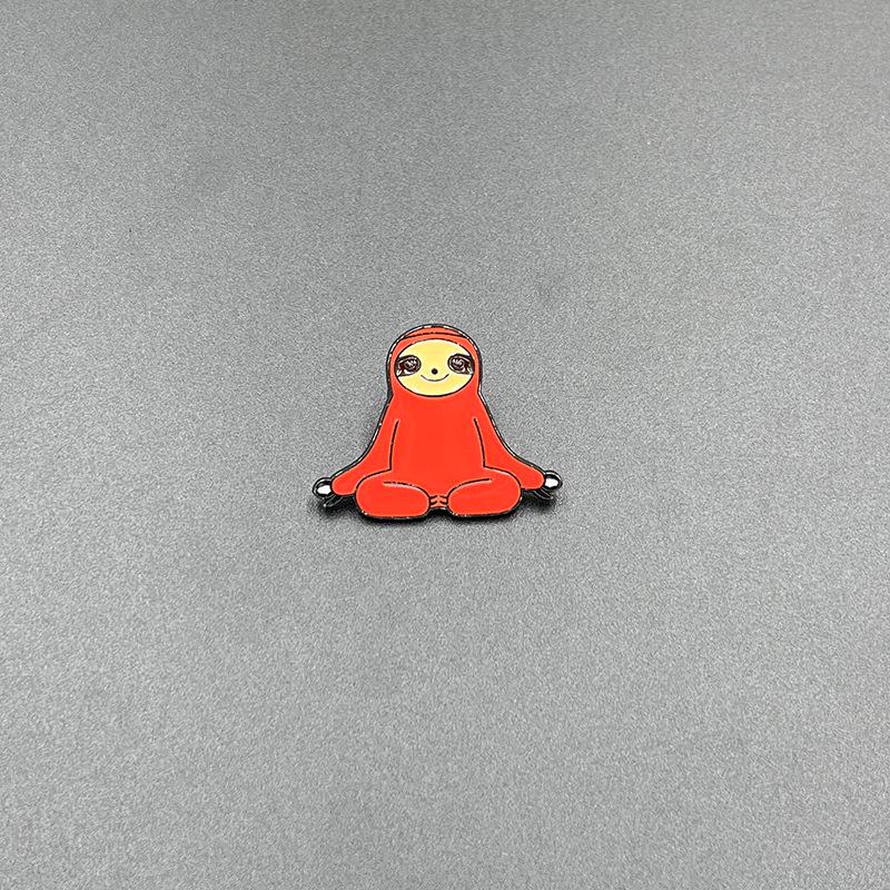 Cute Cartoon Sloth Banana Donut Brooch - Versatile Clothing Accessory