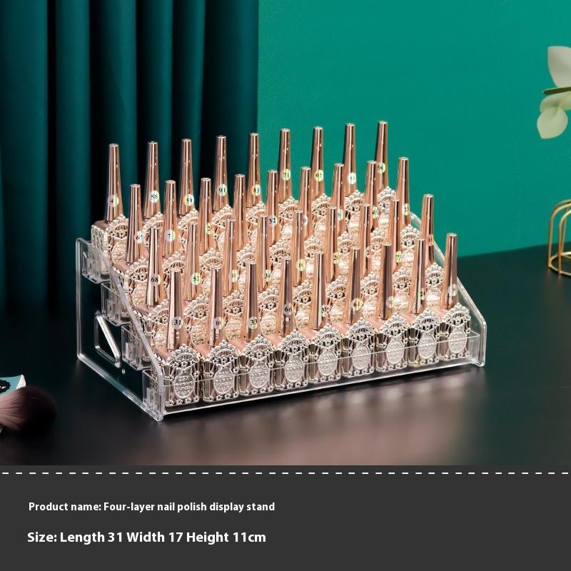 

Transparent Acrylic Storage Box, Lipstick Display Stand, Desktop Cosmetics Finishing and Storage, Nail Polish Display Stand, Plastic.