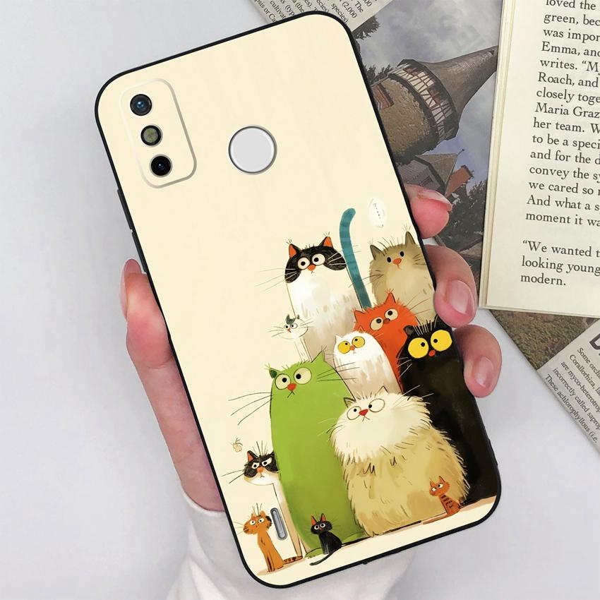 For Tecno Spark GO 2023 2022 2021 2020 2 3 Camon 12 15 Air Pro Pop 7 Phone Case Cute Cartoon Animal Patterns Matte Silicone Back Cover For Tecno Shell