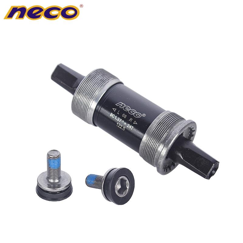 Neco Bike Bottom Bracket Square Hole 68mm Bike Bottom Bracket Axis BB MTB Bottom Bracket 110.5 113 115 118 120 121.5 122.5 124.5