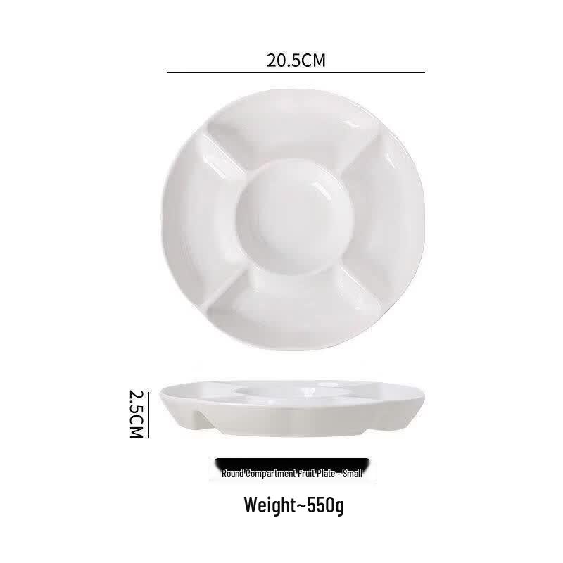 

Multi-functional Ceramic Round Divided Steaming Plate