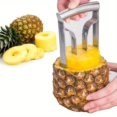 1pc Durable Stainless Steel Pineapple Corer Slicer - Comfort Grip Handle, Easy-to-Use, Ideal for Home & Kitchen, Restaurant Use