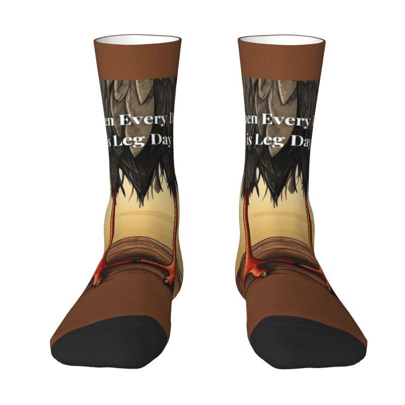 Anpassade Herrstrumpor med Kycklingben Unisex Roliga 3D-tryckta Tecknade Djurklänningsstrumpor