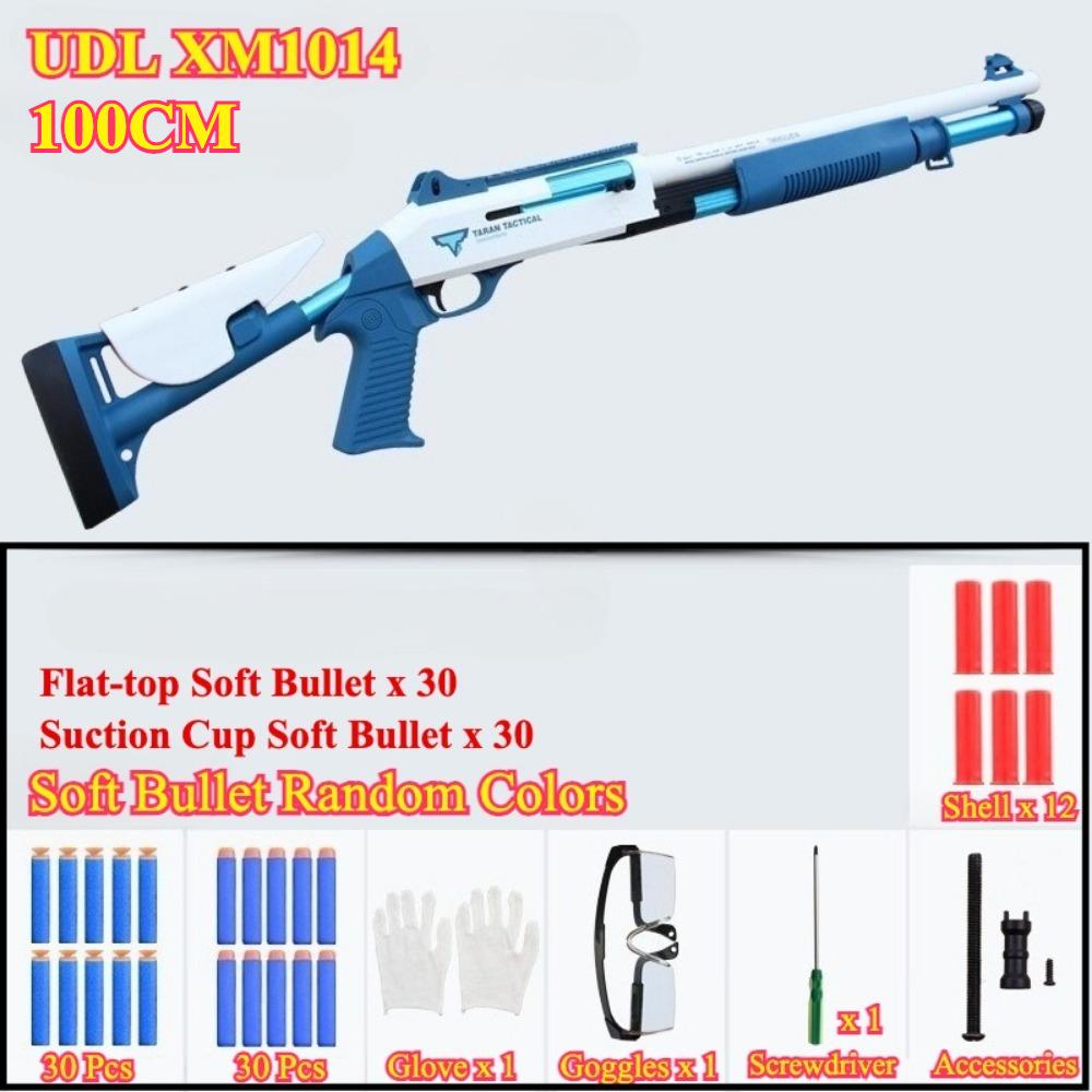 XM1014 Spara Pallini Morbidi Spara Guscio Espellente Giocattolo con Dardi in Schiuma per Battaglie CS all'Aperto Regalo di Natale per Collezionisti e Bambini