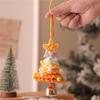 Christmas Car Hanging Ornament Hand Knitted Christmas Tree Shape Hanging Decoration For Bedroom Door Vehicles Interiors