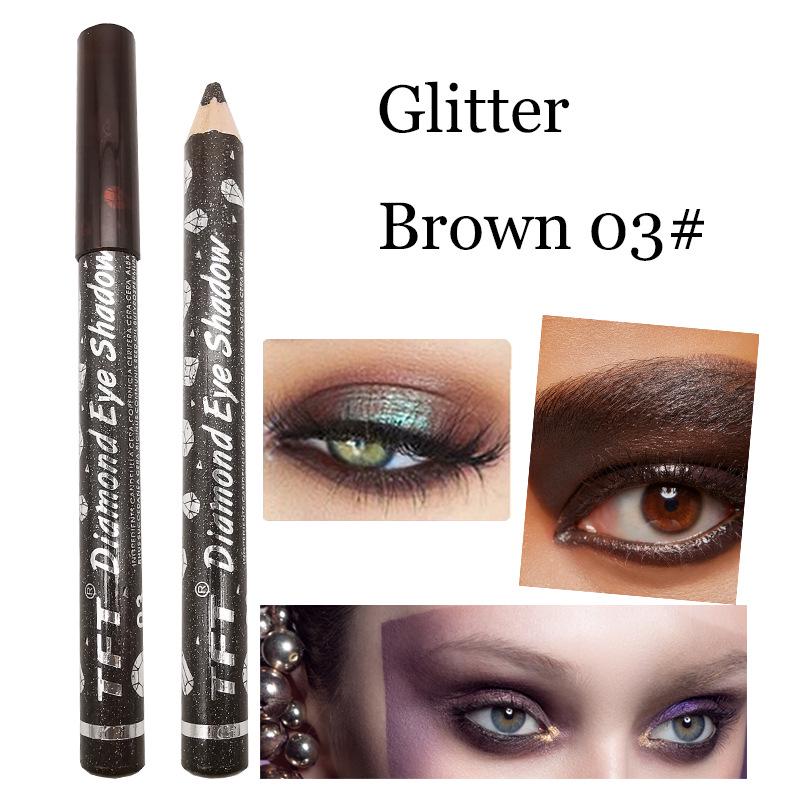 Fashion Long Lasting Waterproof Glitter Pigment Colored Eyeliner Eye Shadow Eye Makeup Cosmetics