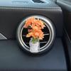 Car Center Console Air Outlet Simulated Flower Clips Ornaments Baby'S Breath Jasmine Vase For Girls Car Decorations