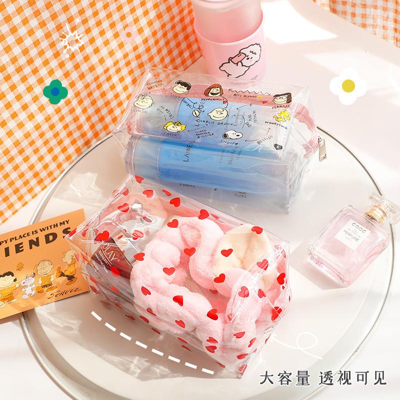 Transparent Makeup Bag With Large Capacity For Travel And Storage
