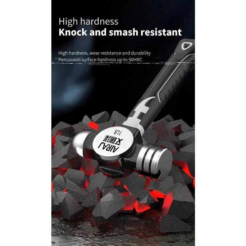 Small Hammer Mini Claw Hammer Head Fitter Hammer Octagonal Hammer Multifunctional Integrated Nail Hammer Nail Hammer Woodworking